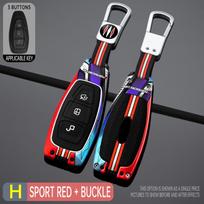 Sportinio stiliaus metalinis automobilio raktų dėklas, dangtelis raktui-pulteliui, skirtas Ford Focus C-Max Mondeo Kuga Fiesta Focus Titanium raktams-pulteliams black