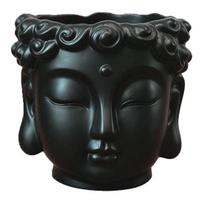 Buddha Head Flower Pot Buddha Head Sculpture Decoration Meditation Buddha Statue Planter for Home Desk Corner pilka