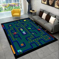 Pacman Retro Classics žaidimų žaidimų kilimėlis, kiliminis kilimėlis namų svetainei, vaikų miegamojo sofa, durų kilimėlis, neslystantis grindų kilimėlis 40x60cm(15x23in) gray