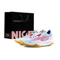 Nike Precision 6 Abrasion Resistant Low top Basketball Shoes Unisex Blue Pink HV1796-141(Team1513-S-BOX) 41 gray