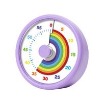 60 Minutes Visual Timer Round/Square Visualization Countdown Alarm Clock Ultra Silent Self-discipline Kitchen Timer Indoor pink