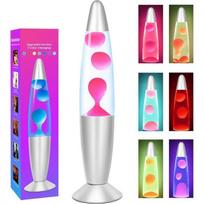 LED Lava Lamp - INNOVACASA - LED Lava Lamp - 34.5 cm - 7-Color RGB LED - Aluminum Base gryna