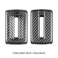 T-Carbon Carbon Fiber Car Key Case For Jeep Gladiator Wagoneer Grand Cherokee L Key Cover Accessories gray