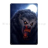 An American Werewolf in London john landis horror Classic Movie Poster Metal Designs Living Room Decoration Tin Sign Poster 20x30cm（7.8x11.8inch） black