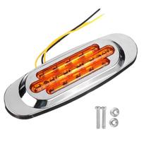 8/4X 16LED 12-24V LED Side Marker Light Position Side Lights Universal for Truck Trailer-Amber / White / Red / Blue / Green 4PCS geltona