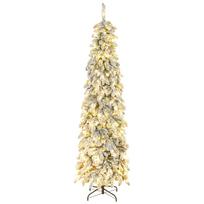 Siaura Kalėdinė Eglutė 225 cm su Dvi spalvų LED Lemputėmis 11 Apšvietimo Režimų Laikmatis 800 Šakų Žalia 80 x 80 x 225 cm
