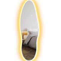 Viso ūgio sieninis veidrodis su LED apšvietimu 120x40 cm su 3 spalvų apšvietimo atminties funkcija Skaidrus 40 x 3 x 120 cm
