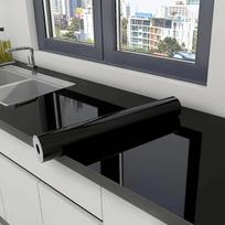 Lipni marmuro plėvelė - Vandeniui/aliejui atsparūs PVC tapetai virtuvės sienelėms ir stalviršiams - Nulupkite ir klijuokite 40x100cm black