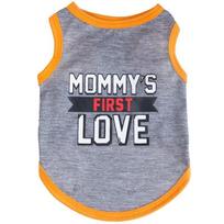 New Summer Pet First Love Vest Dog Print T-shirt XS pilka