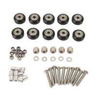10Pcs 3D Printer Pulley Wheel Set 3D Printer POM Pulley Wheels Plastic Pulley Wheel with Bearing Idler for 3D Printer black