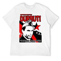 DURRUTI CNT/FAI Marškinėliai Palaidinės didelio dydžio viršutiniai drabužiai per dideli marškinėliai su grafika mėlyni archyviniai didelio dydžio vyriški drabužiai S black