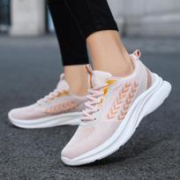 Fashion New Sports Shoes for Women Summer Tennis Mesh Breathable Thick Sole Outdoor Training Wear-resistant Casual Jogging Shoes 41 juoda balta spalva
