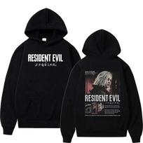 2026 Resident Evil 4 Print Hoodie Men Women Vintage Fashion Pullover Sweatshirt Casual Fleece Long Sleeve Oversized Hooded Streetwear M gelsvai ruda