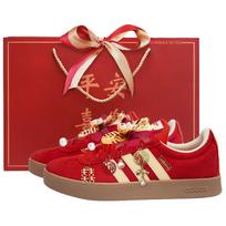 Adidas VL Court Low top Skateboard Shoes Unisex Red KK3774(Team-S-BOX)-Random packaging bags 36⅔