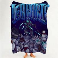 Game T Terraria Throw Flannel Throw Blanket Suitable for Sofa Living Room Bedroom 75cmx90cm blue