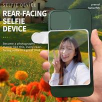 Selfie Travel Round Convex Mirror Photography Props High-Definition Wide-Angle Mirror Girls' Makeup Mirror Couple Selfie Props black