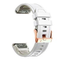 Dirželis 20 mm Garmin Fenix 8 43 mm 7S 6S Pro 5S Plus odinis silikoninis dirželis Epix Pro Gen 2 42 mm apyrankei moteriška apyrankė Quickfit 20mm gray