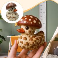 Anties figūrėlė Skulptūra Mielas papuošimas Namų dekoras Dervos ornamentas Statulėlė Miegamajam Verandai Potato Duck brown