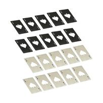 20 Pcs Poker Card Bottle Opener Beer Openers Stainless Steel Black Silver Cup Mat for Wallet Gifts beige