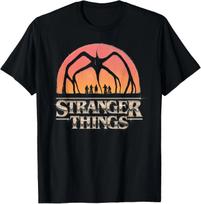 Stranger Things Season 5 Towering Mind Flayer Distressed T-Shirt L orange