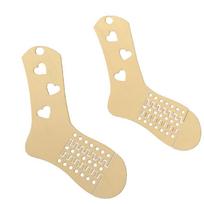 2pcs Gift Wooden Hand Xmas Socks Knitting Mold Sock Blocker Weave Yarn Sock Forms beige