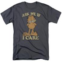 Garfield  Klausk manęs, ar man rūpi  marškinėliai - įprasti arba berankoviai - iki 5XL XL brown