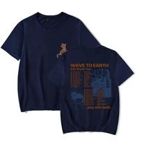 Wave to Earth Merch Cat 003 World Tour Tshirt Fashion Band Summer t shirt Unisex Women Short Sleeve Tee Crewneck Top S