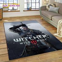 The W-Witcher 3 Game Wild Hunt Rug Carpet for Living Room Bedroom Home Decor,Floor Mat Non-slip Decoration for Sofa Doormat 40x60cm( 15x23in ) gray