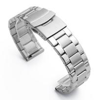 20mm 22mm 24mm Nerūdijančio plieno laikrodžio apyrankė Plokščia jungtimi Apyrankė su sulankstoma sagtimi Universalus metalinis laikrodžio dirželis 22mm white