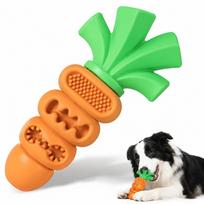 Non Toxic Silicone Carrot Dog Chew Toy Interactive Dog Toy  For Small Medium Dogs oranžinė