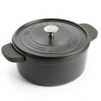 Greenpan 22cm 3.3L puodas su dviem rankenomis, suderinamas su IH ir dujine virykle, pilkas [Itin lengvas] Keraminė danga, be PFAS, be kenksmingų medžiagų, komplekte yra gray