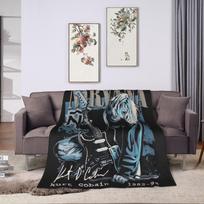 Nirvana Veido Juosta Antklodė Šilta Minkšta Raštuota Pliušinė Mėtoma Antklodė Lauko Kelionėms Biuras Flanelinė Paklodė Lovos Užvalkalas 80cmx120cm gray