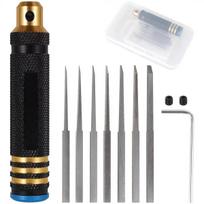 Model Chisel With Blades Gundam Resin Carved Scribe Line Hobby Cutting Tool Chisel 7 Blades Tools For RC Car / Drone Repairing 1 gray