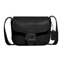 Coach Tabby 18 Solid Color Magnetic Flap Pebble Grain Leather With Exquisite Calfskin Shoulder Crossbody Bag Small Women Bags Black CJ846-B4BK Basic Set (Bag+Dust Bag) black