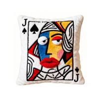Poker Cards Throw Jack of Pillow Funny Pillow King Queen Spades Plush Decorative J black