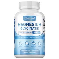 Buporai Magnesium Glycine Dietary Capsules, containing high levels of magnesium glycine, for daily mineral supplementation. 120*1 white