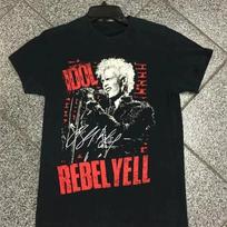 Billy Idol Rebel Yell Signature Black Cotton T Shirt Full Size S-5XL XS gray