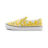 Vans Slip-On Smiley Print Active Elements Comfortable Shock Absorption Durable Low-Top Kids Skate Shoes Kids sneaker Yellow VN0A5KXMBK2 31.5 white