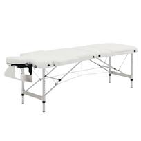 Mobile Massage Table 3 Zones Foldable Massage Table with Headrest Armrest Carrying Bag Height-Adjustable Aluminum Massage Bed Portable incl. 215 x 81 x 84 cm balta