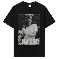 Lana Del Rey Ultraviolence T Shirt Snow T-shirt Japanese Funny Gothic T Shirt Men Harajuku Aest XXL gray