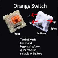 Outemu Switches Mechanical Keyboard Black Blue Brown Red Key Switch for CIY Sockets SMD 3pin Thin pins Compatible with MX Switch 10PCS gray