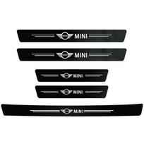 MINI automobilio slenksčio juostelė Apsauginė odinė lipdukas nuo įlipimo MINI Cooper R56 F56 R50 JCW WORKS Cabrio Aceman Countryman ksgbw33 black