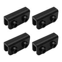 4Pcs 2 Way Gazebo Tent Rectangular Bracket Set Camping Canopy Replacement Connector Spare Parts Tent Accessories 1 black