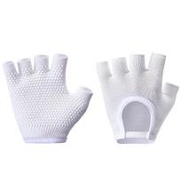Women's Fingerless Yoga Gloves Non-Slip Gym Gloves Backless Workout Gloves For Cycling Fitness Sports Accessories white