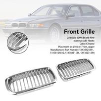 2 vnt. chromuotų priekinių grotelių, tinkančių BMW 7 serijai E38 1994–2001 m. gray