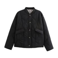 Ladies' Elegant Olive Green Button Coat - Lightweight Long Sleeve Autumn/Winter Coat, Machine Washable Regular Casual Top S juoda