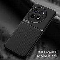 OnePlus 13 5G prabangus minkštos odos telefono dėklas, skirtas OnePlus13 One Plus13 OneMore 13 2024 PJZ110 6,82 colio automobilio magnetinio laikiklio dangtelis For Oneplus 13 5g juoda