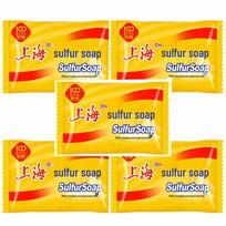 Shanghai Anti-Mite & Oil Control Sulfur Bath Soap (5-Pack) yellow