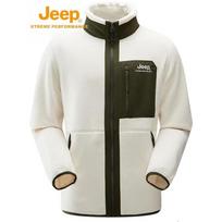 JEEP Unisex Warm Fleece Cardigan L pilkšvai balta