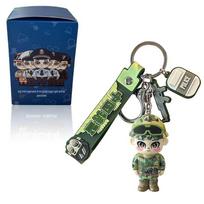 SWAT Soldier Keychain: Special Forces Souvenir for Backpack or Car gray